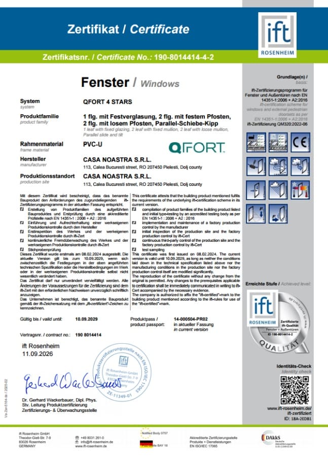 certificat-ift-qfort-4stars